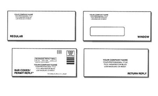 Picture of #9REG CUSTOM PRINT SIZE 9 WHITE ENVELOPES