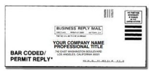 Picture of #9PER CUSTOM PRINT PERMIT/BARCODE REPLY ENVELOPES