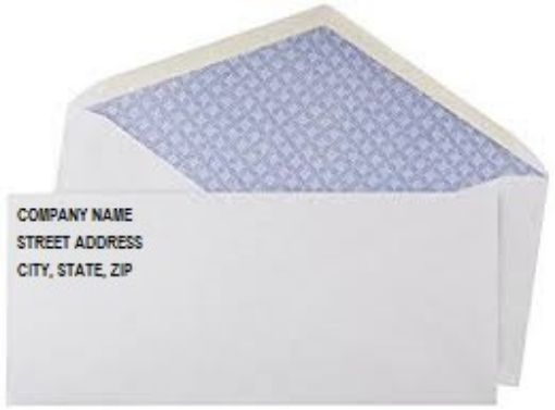 Picture of #10TREG CUSTOM PRINT SECURITY TINT REGULAR ENVELOPES