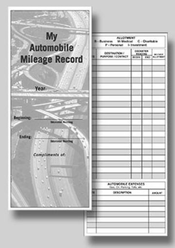 Picture of #AUTO-BG PERSONALIZED AUTO MILEAGE RECORD LOG (BURGUNDY)