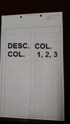 Picture of P503 GREEN-LEGAL-3 COL. COLUMNAR PADS