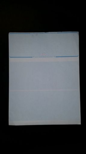 Picture of WLSTK-1LN-BL BLANK LASER CHECKS BLUE POS.#1