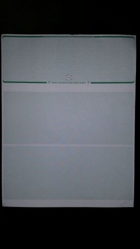Picture of WLSTK-1LN-HG BLANK LASER CHECKS GREEN  POS.#1