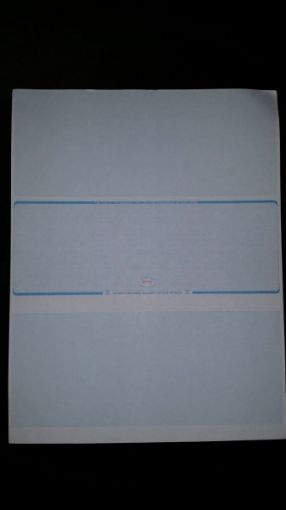 Picture of WLSTK-2LN-BL BLANK LASER CHECKS BLUE POS. #2