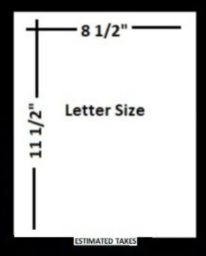 Picture of 107-2 BOTTOM TAB "ESTIMATED TAXES"  POS.#2
