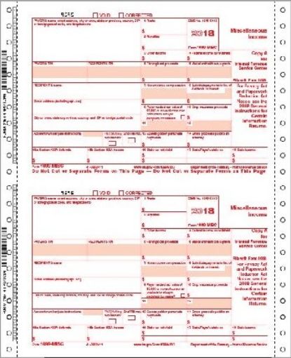 Picture of 7154-4 -1099MISC (4 PART) CONTINUOUS FORMS