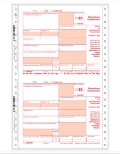 Picture of NEC7154-4 - 1099NEC 4-Part CONTINUOUS FORMS