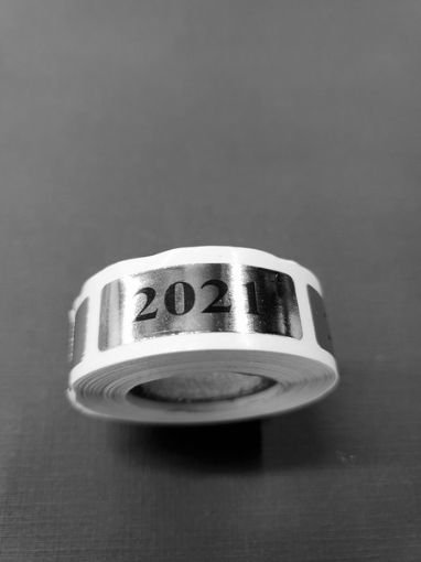 Picture of YEAR-SLV21 -"2021" ROLL OF 50 - SILVER FOIL