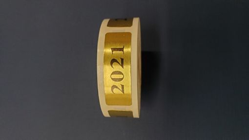 Picture of YEAR-GLD21 -"2021" ROLL OF 50 - GOLD FOIL