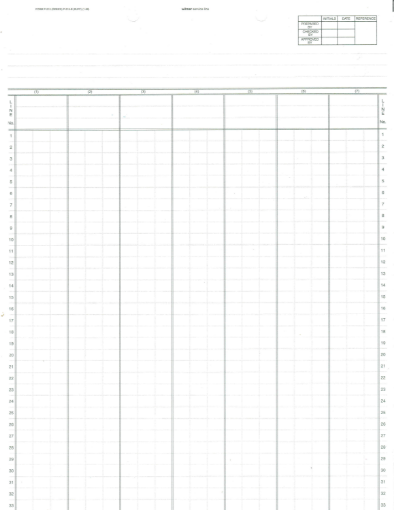 Picture of P515 GREEN-LEGAL-7 COL. SKELETON COL. COLUMNAR PADS