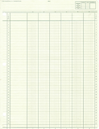 Picture of P556 DARK GREEN TINT-LETTER-6 COL. COLUMNAR PADS