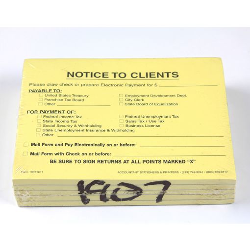 Picture of 1907 | NOTICE TO CLIENTS NOTES - PADS