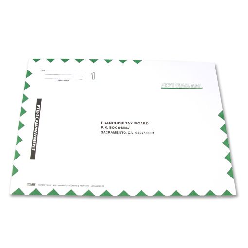 Picture of FTB112 | FILING OF INDIVIDUAL / SCANNABLE RETURNS WITH PAYMENTS - SIZE 9 X 12