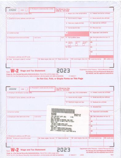 Picture of 5650 | 6-Part PRINTED Pre-Packed Set - Uncollated - Enough for 50 Recipients / Payees