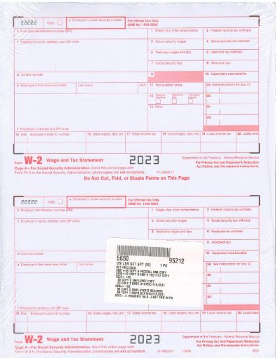 Picture of 5650 | 6-Part PRINTED Pre-Packed Set - Uncollated - Enough for 50 Recipients / Payees