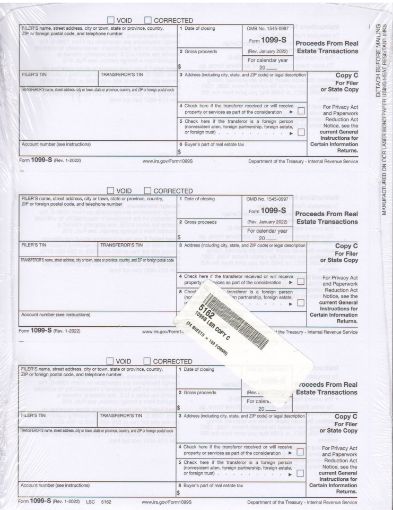 Picture of 5162-1 | 1099-S Payer or Copy C