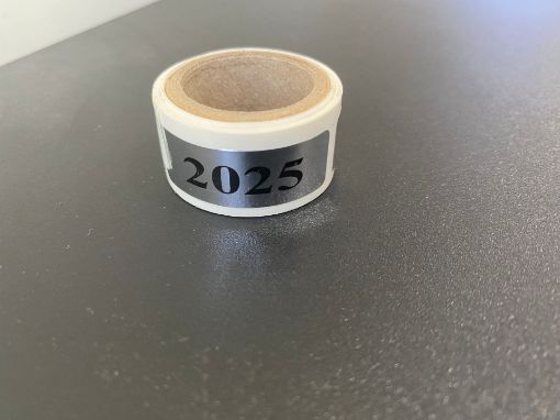 Picture of YEAR-SLV25 -"2025" ROLL OF 50 - SILVER FOIL